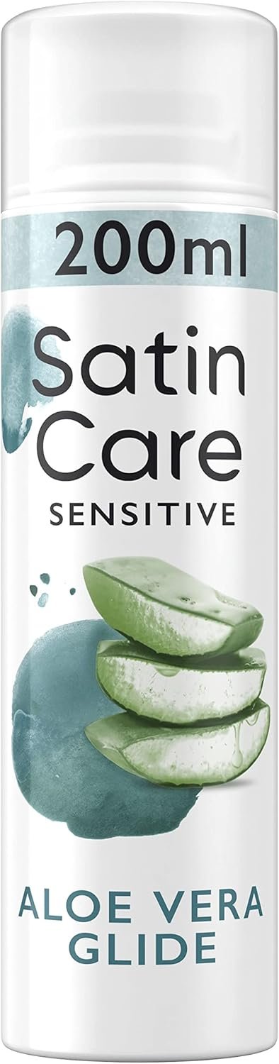 Venus Satin Care Women’s Shave Gel, Aloe Vera Glide, 200ml, Specially Designed For Sensitive Skin