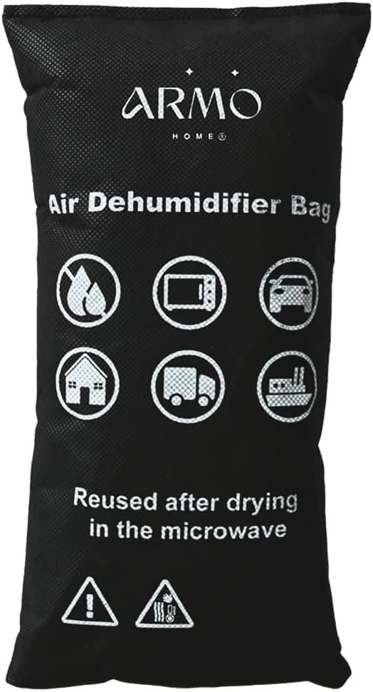 Armo® 1KG Car Van Reusable Dehumidifier Bag, Moisture Absorber, Windscreen Dew and Damp Remover