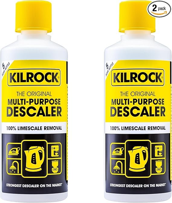 Kilrock Big K Multi-Purpose Descaler 2x400ml (10 Doses) – Limescale Descaling for Kettles, Shower Heads & Coffee Machines – Biodegradable and Phosphate Free – 100% Limecale Removal